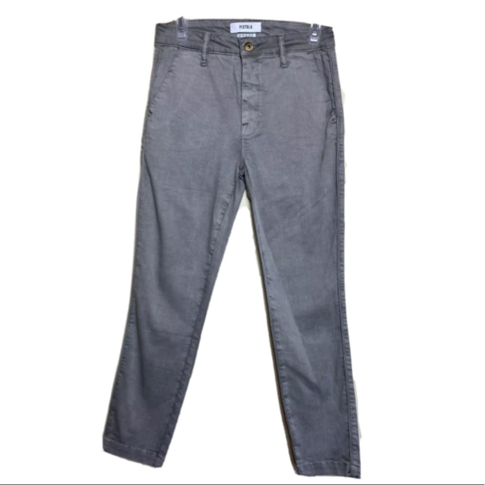Pistola Denim Jeans Gray Ankle 27 Flat  pockets